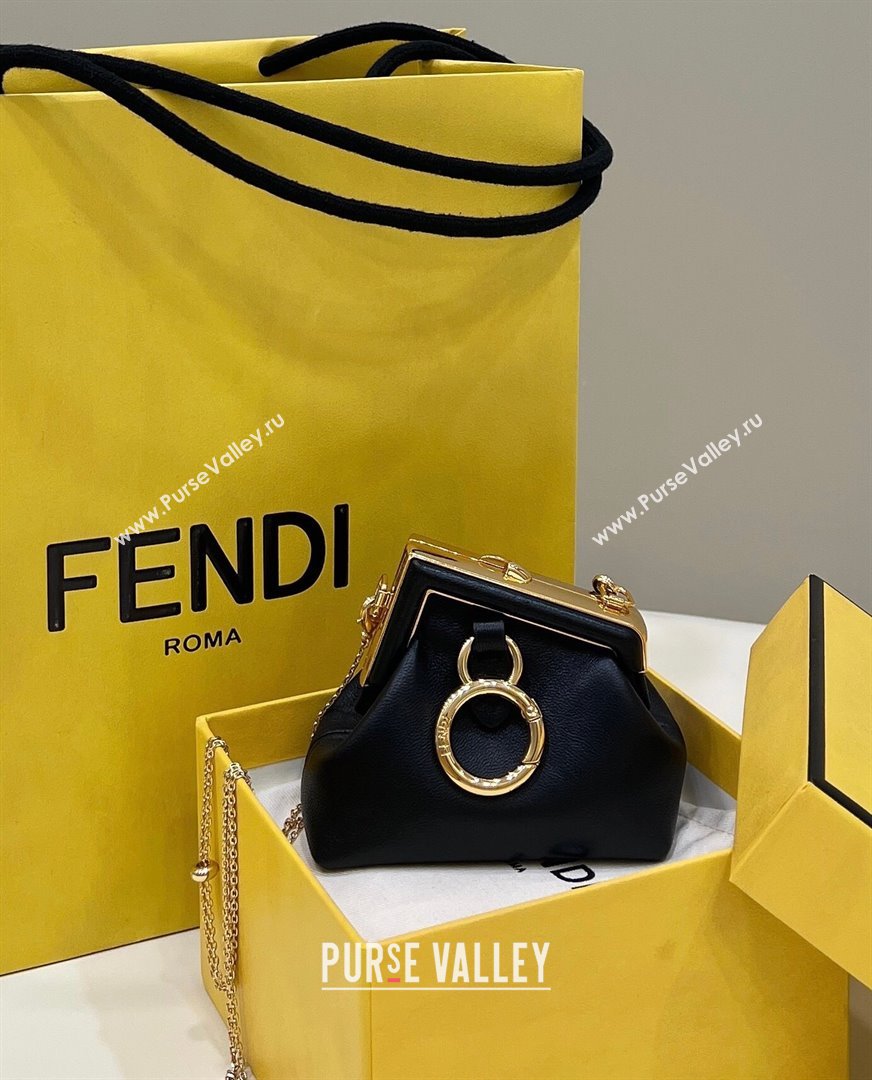 Fendi First Nano Bag Charm in Nappa Leather Black 20250255 80018S (CL-250522043)