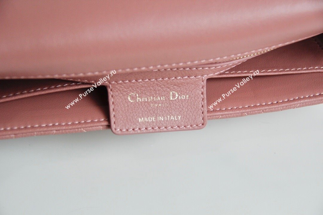 Dior Medium Caro Chain Bag in Soft Cannage Calfskin Antique Pink 2024 (DMZ-24052214)