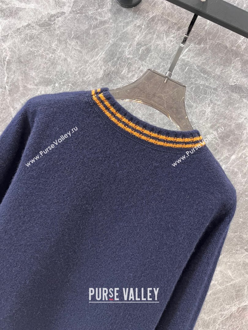 Prada Wool Cashmere Sweater P101823 Blue 2024 (VT-24101823)