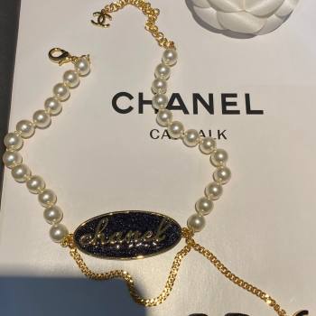 Chanel Pearl Short Necklace CH13027 Black 2024 (YF-24013027)