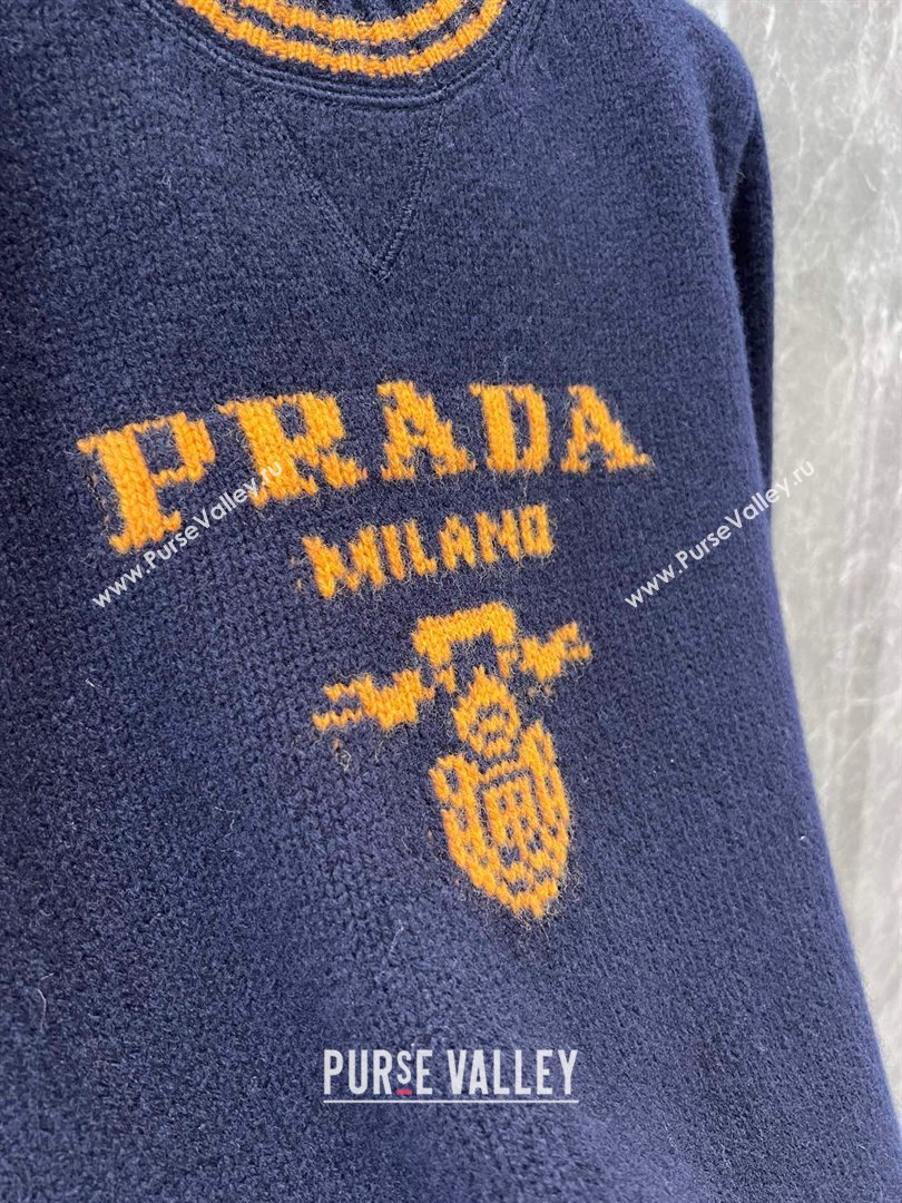 Prada Wool Cashmere Sweater P101823 Blue 2024 (VT-24101823)