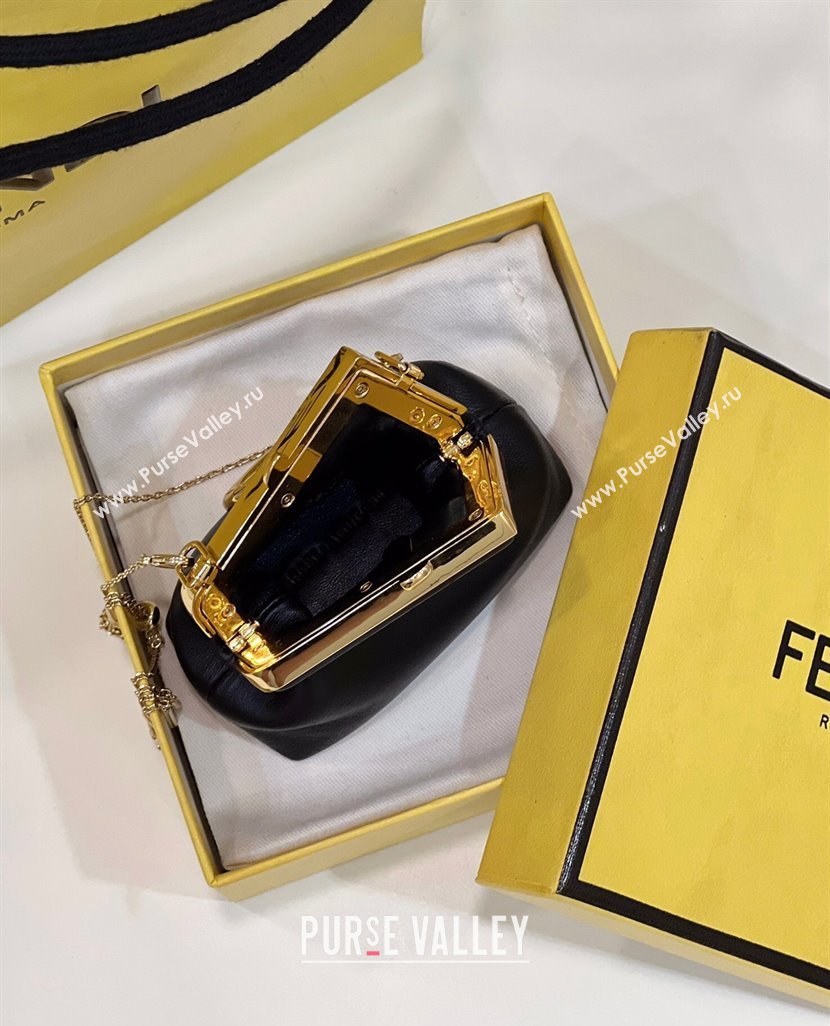 Fendi First Nano Bag Charm in Nappa Leather Black 20250255 80018S (CL-250522043)