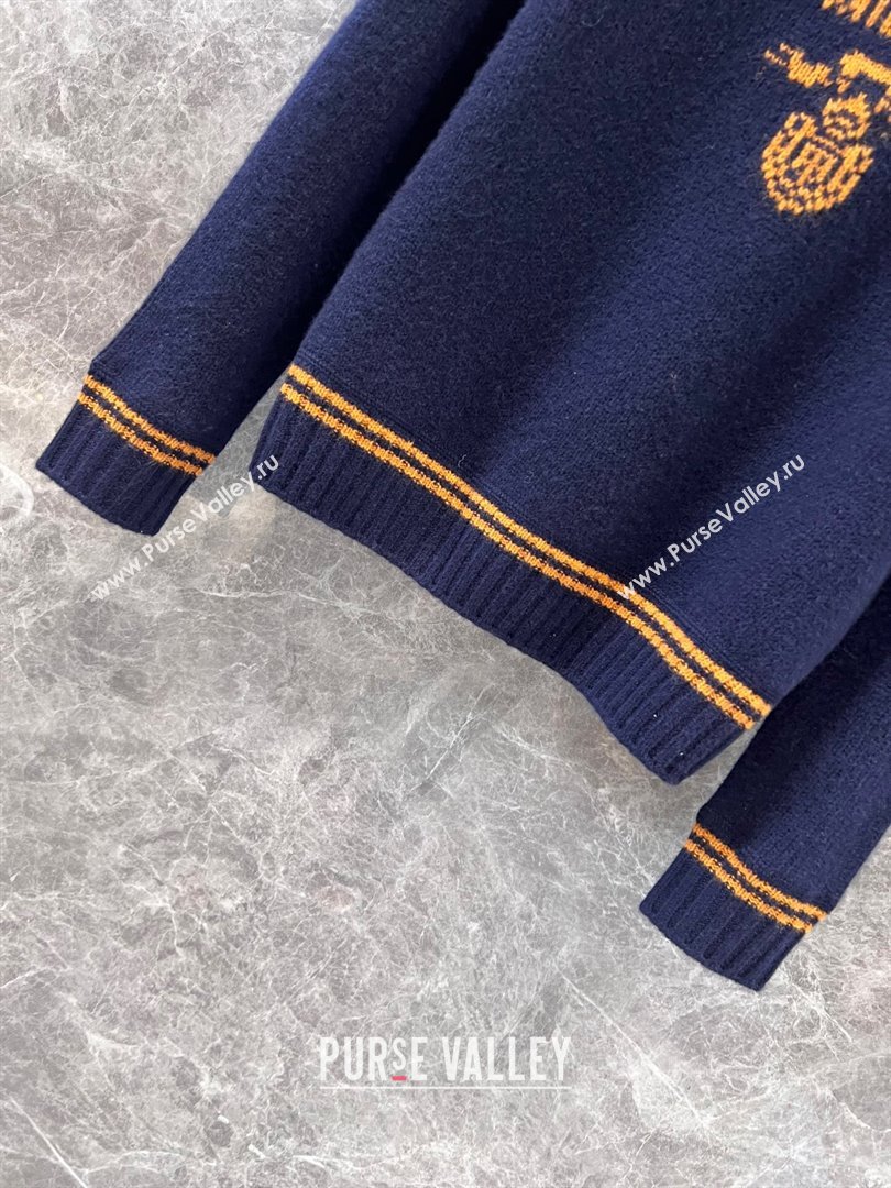 Prada Wool Cashmere Sweater P101823 Blue 2024 (VT-24101823)