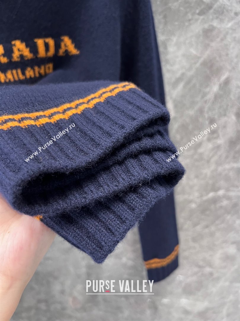 Prada Wool Cashmere Sweater P101823 Blue 2024 (VT-24101823)