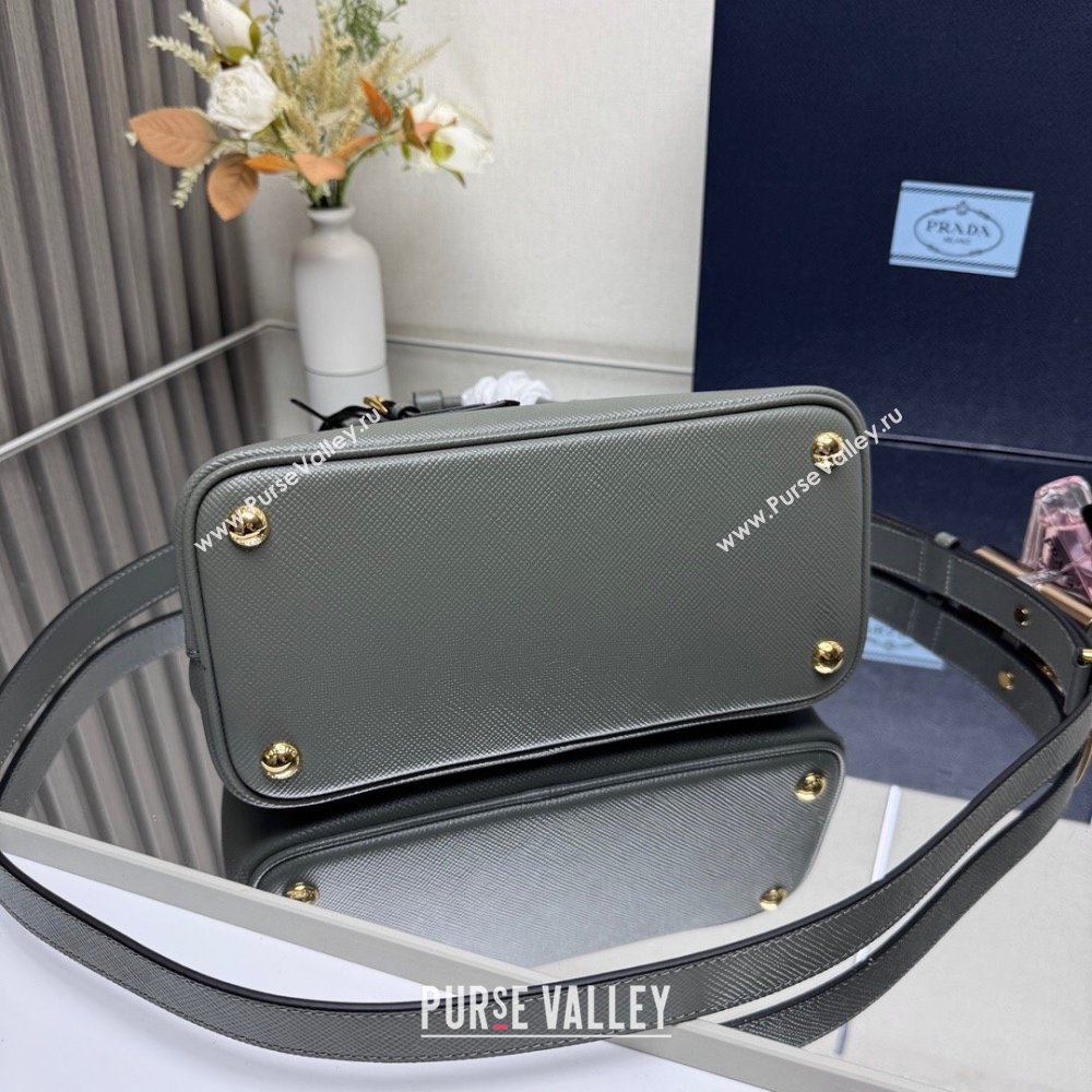 Prada Double small Saffiano leather bag Slate Grey 2025 1BG443 0929 (YZ-250929051)