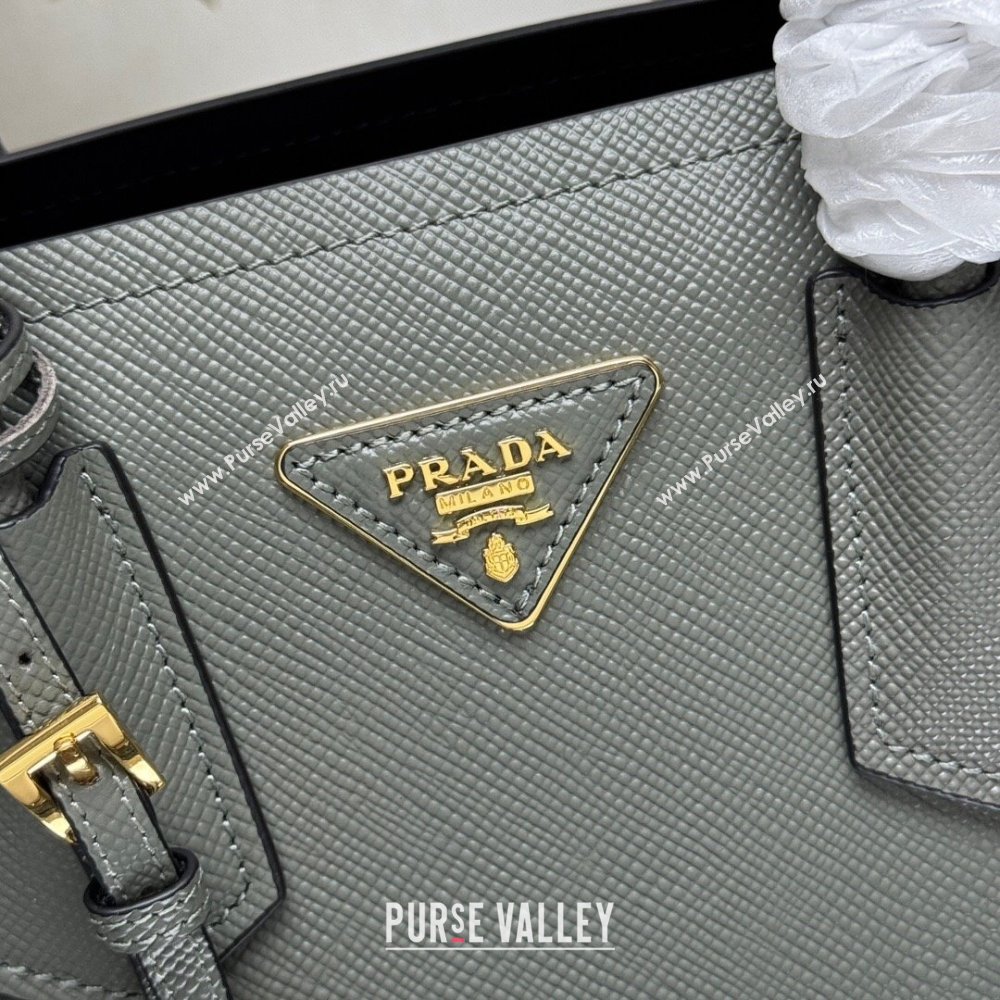 Prada Double small Saffiano leather bag Slate Grey 2025 1BG443 0929 (YZ-250929051)