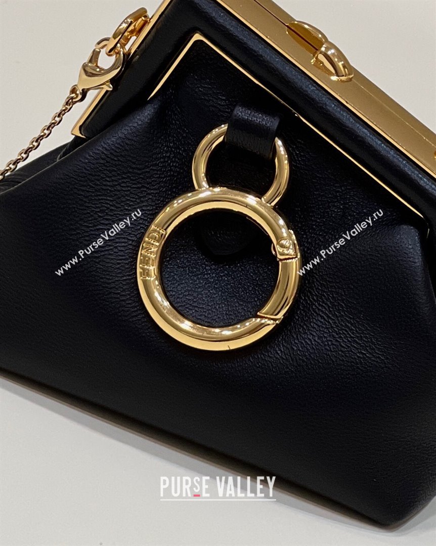Fendi First Nano Bag Charm in Nappa Leather Black 20250255 80018S (CL-250522043)