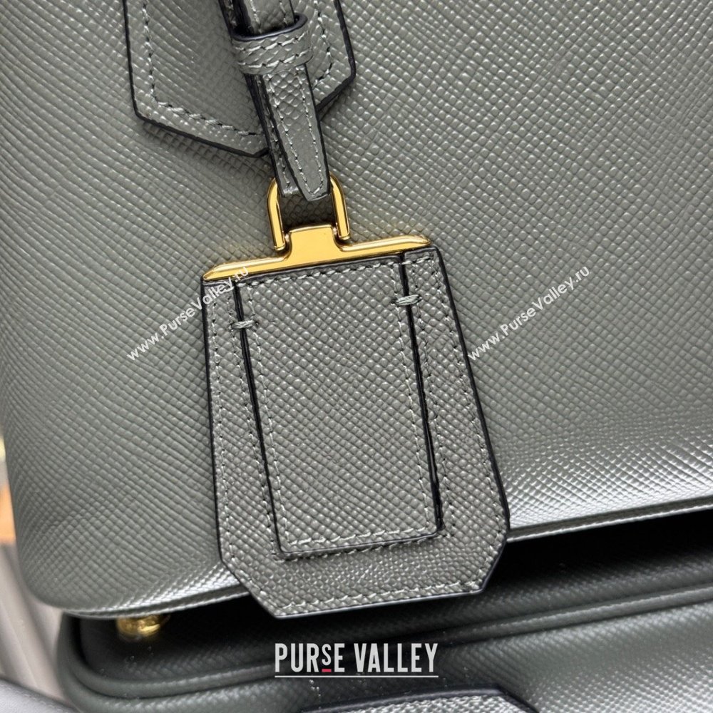Prada Double small Saffiano leather bag Slate Grey 2025 1BG443 0929 (YZ-250929051)