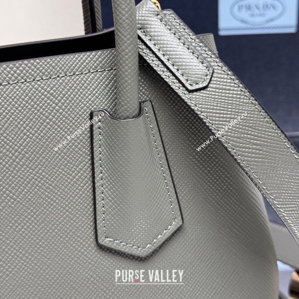 Prada Double small Saffiano leather bag Slate Grey 2025 1BG443 0929 (YZ-250929051)
