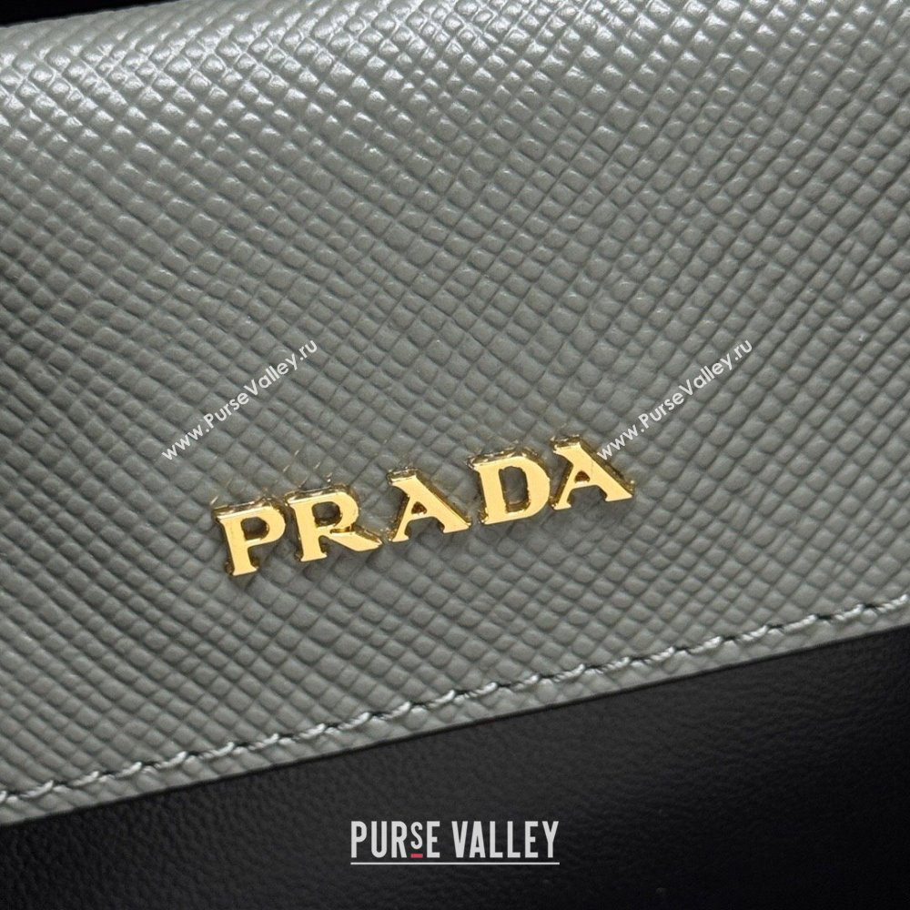 Prada Double small Saffiano leather bag Slate Grey 2025 1BG443 0929 (YZ-250929051)