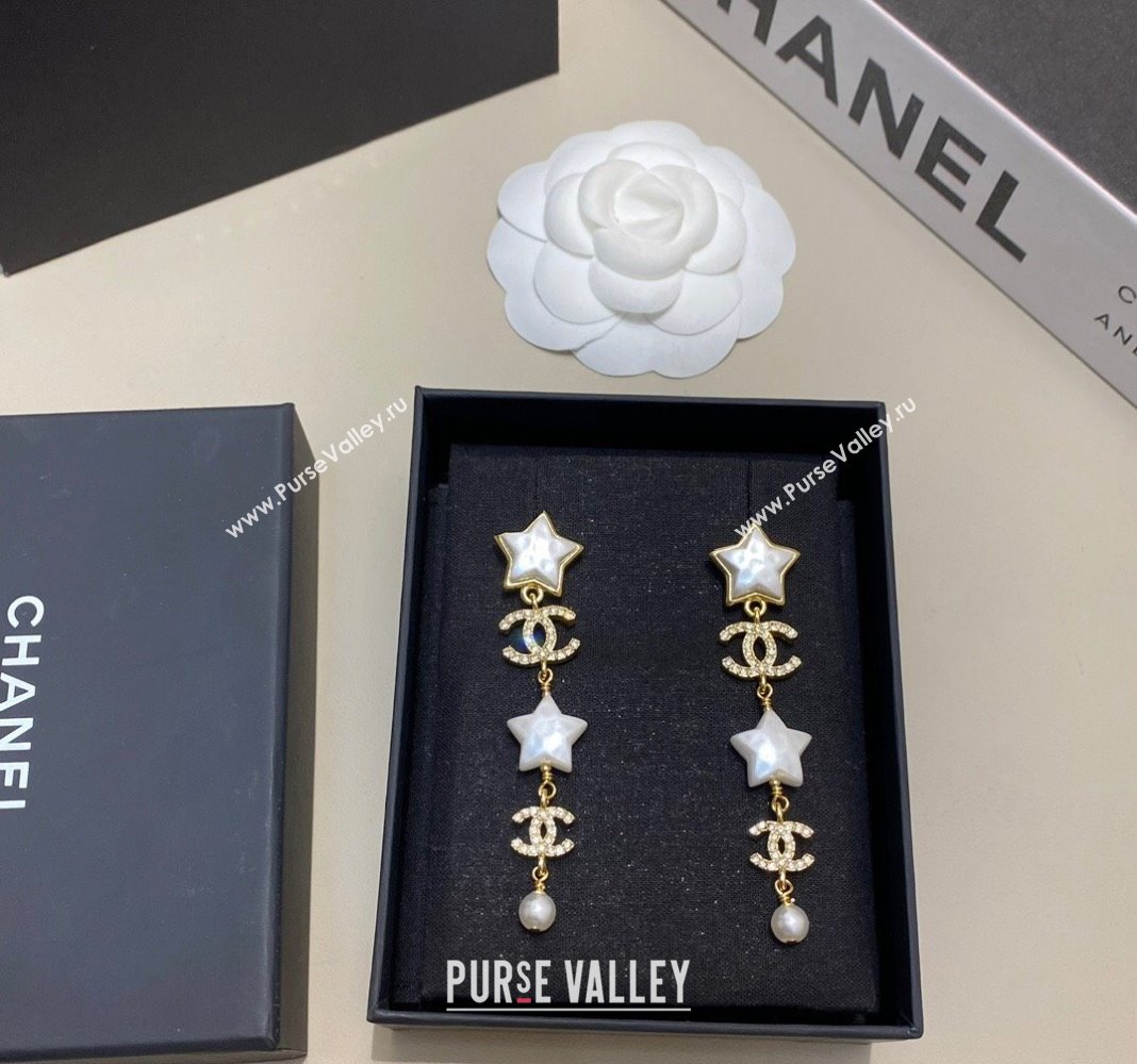 Chanel White Star Earrings CH13028 White 2024 (YF-24013028)