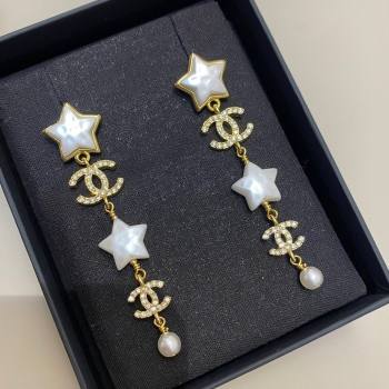 Chanel White Star Earrings CH13028 White 2024 (YF-24013028)