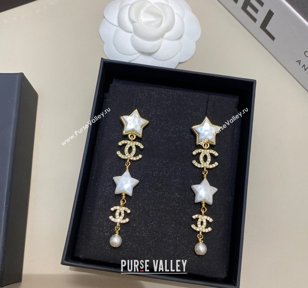 Chanel White Star Earrings CH13028 White 2024 (YF-24013028)