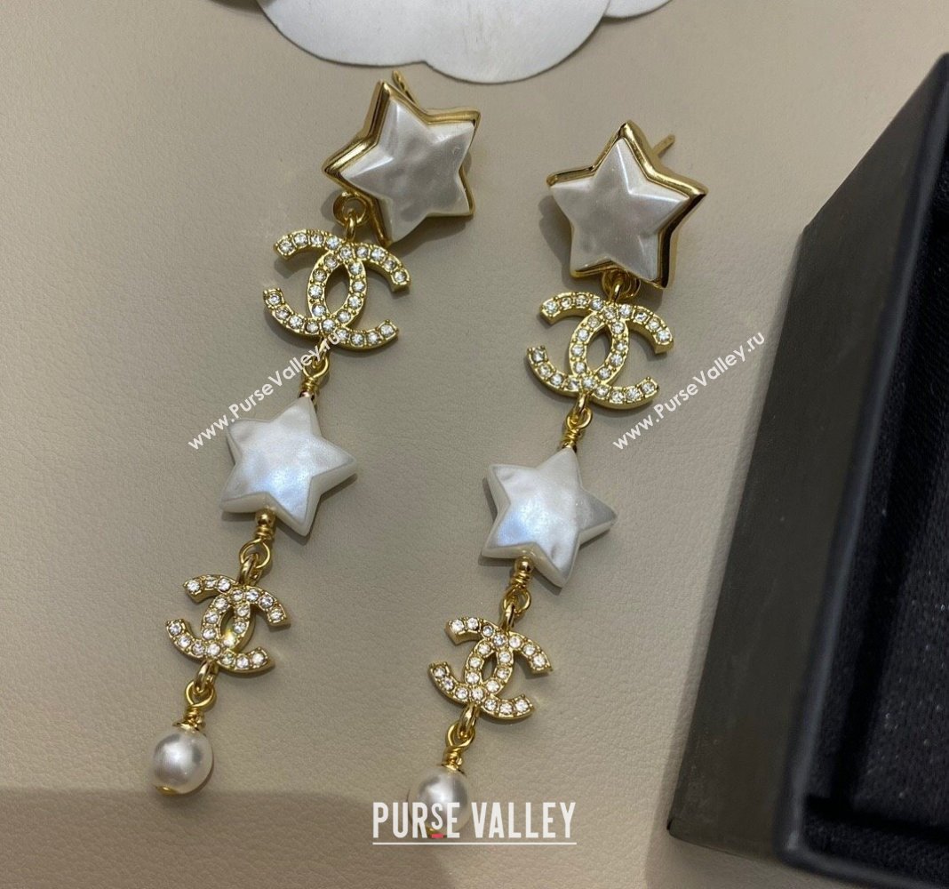 Chanel White Star Earrings CH13028 White 2024 (YF-24013028)