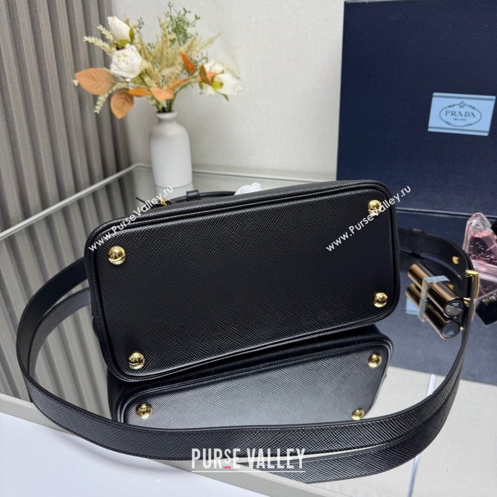 Prada Double small Saffiano leather bag Black2 2025 1BG443 0929 (YZ-250929053)