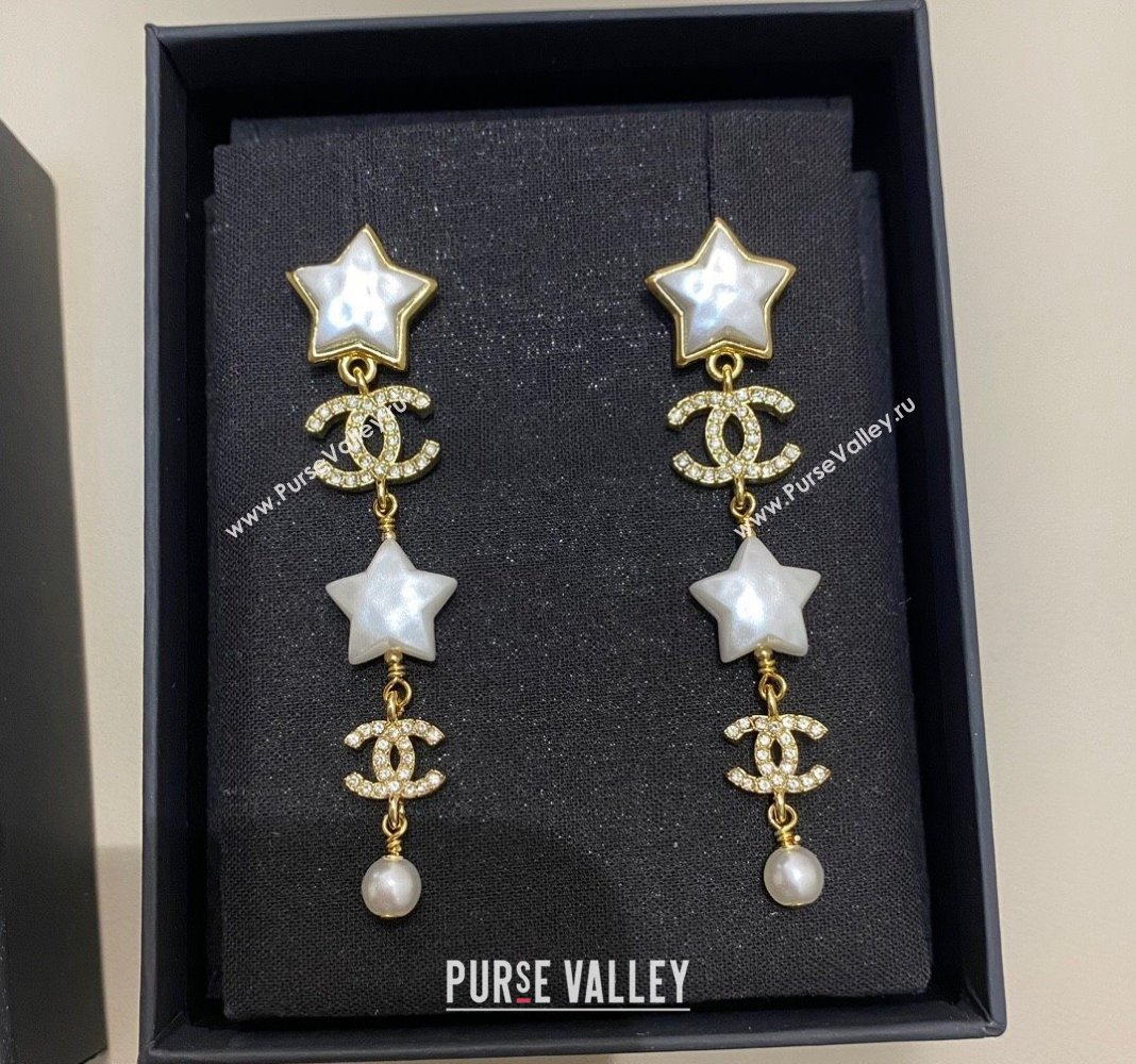 Chanel White Star Earrings CH13028 White 2024 (YF-24013028)