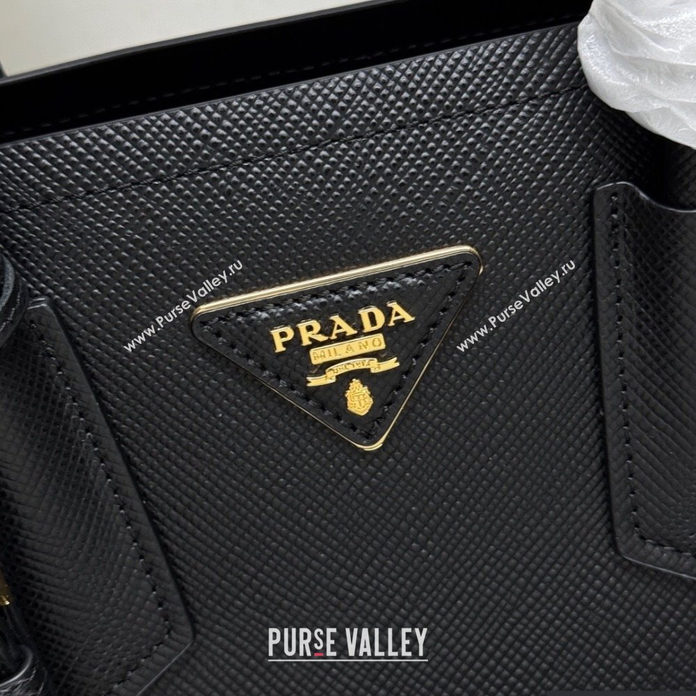Prada Double small Saffiano leather bag Black2 2025 1BG443 0929 (YZ-250929053)