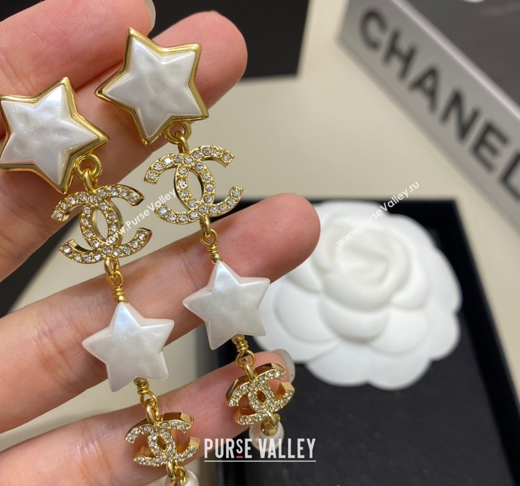 Chanel White Star Earrings CH13028 White 2024 (YF-24013028)