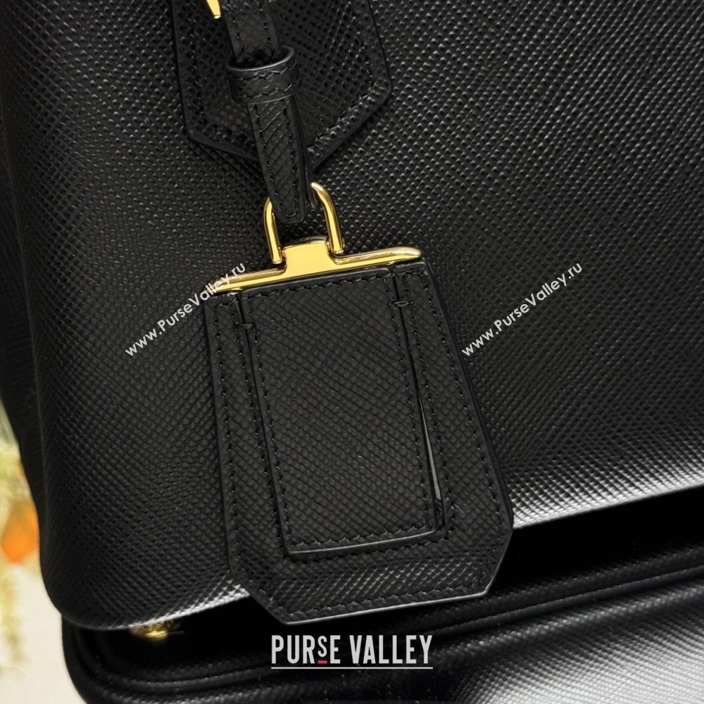 Prada Double small Saffiano leather bag Black2 2025 1BG443 0929 (YZ-250929053)
