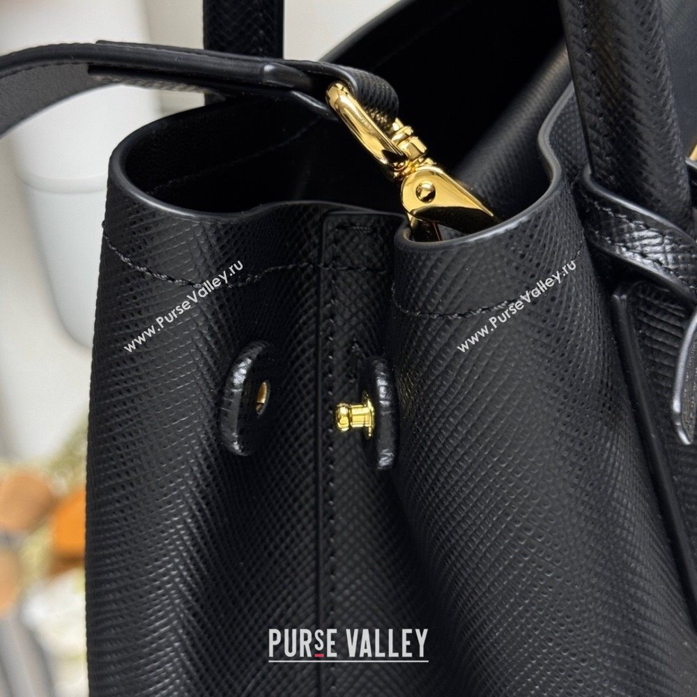 Prada Double small Saffiano leather bag Black2 2025 1BG443 0929 (YZ-250929053)