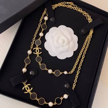 Chanel Pearl Long Necklace CH13016 Black 2024 (YF-24013016)