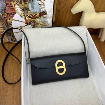 Hermes CHAINE DANCRE To Go Wallet in Original Epsom Leather Black/Gold 2024(Full Handmade) (XYA-24121920)