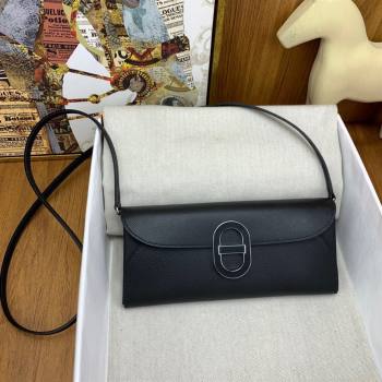 Hermes CHAINE DANCRE To Go Wallet in Original Epsom Leather All Black 2024(Full Handmade) (XYA-24121910)