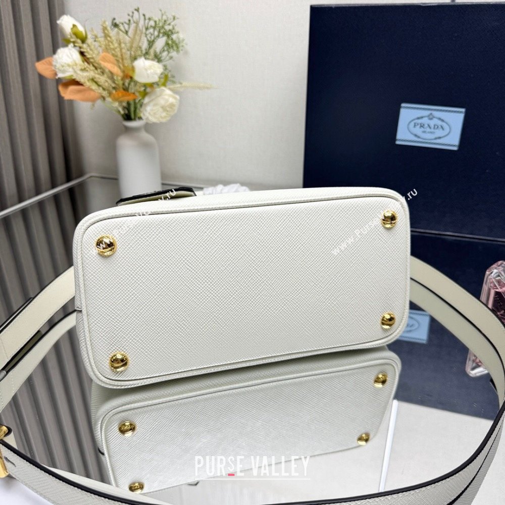 Prada Double small Saffiano leather bag White 2025 1BG443 0929 (YZ-250929055)