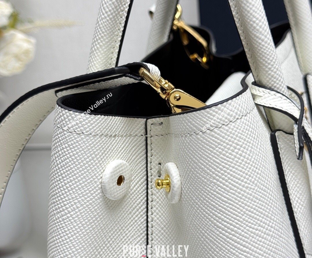 Prada Double small Saffiano leather bag White 2025 1BG443 0929 (YZ-250929055)