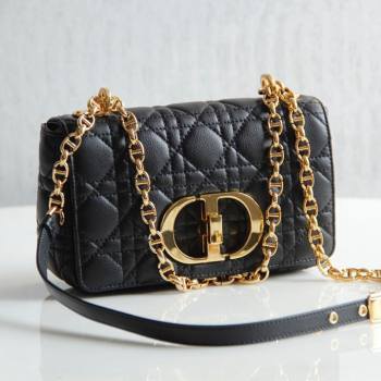 Dior Small Caro Chain Bag in Soft Cannage Calfskin Black 2024 (DMZ-24052219)