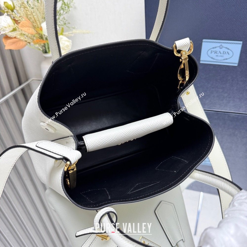 Prada Double small Saffiano leather bag White 2025 1BG443 0929 (YZ-250929055)