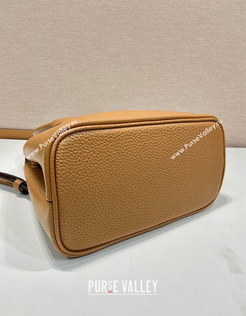 Prada Double small Grained leather bag Brown 2025 1BG443 0929 (YZ-250929056)