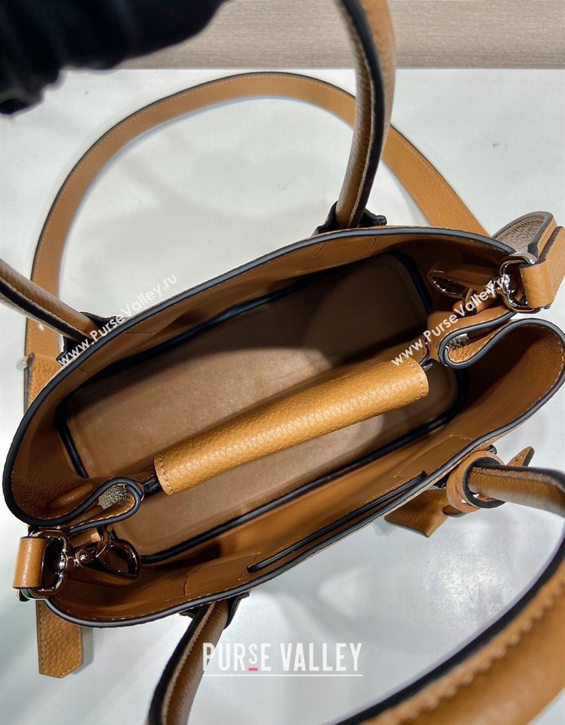 Prada Double small Grained leather bag Brown 2025 1BG443 0929 (YZ-250929056)