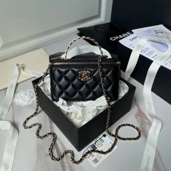 Chanel Lambskin Vanity Case Clutch with Chain AP3799 Black 2024 (YEZI-24071104 )