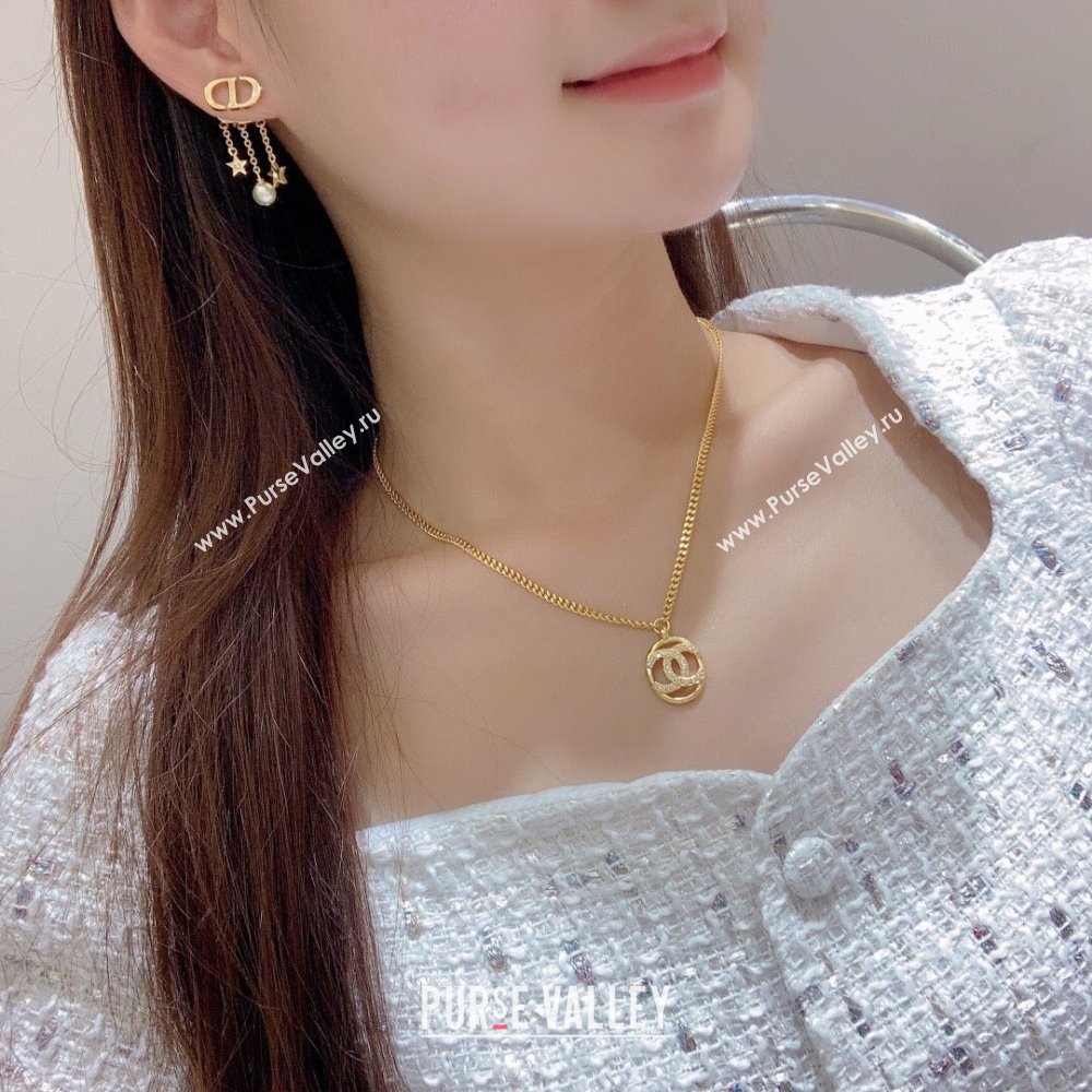 Dior Star CD Earrings D13031 Gold 2024 (YF-24013031)