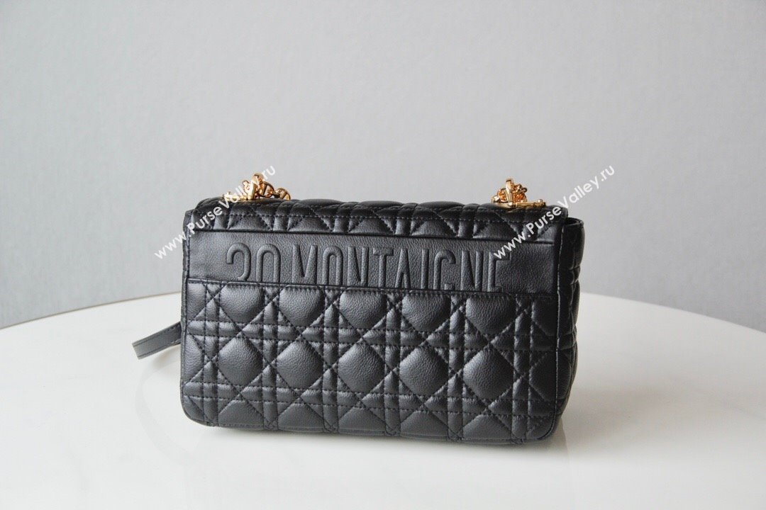 Dior Medium Caro Chain Bag in Soft Cannage Calfskin Black 2024 (DMZ-24052220)