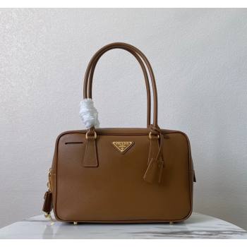 Prada Saffiano Leather Top Handle Bag 1BA328 Brown 2024 (YZ-240921048)