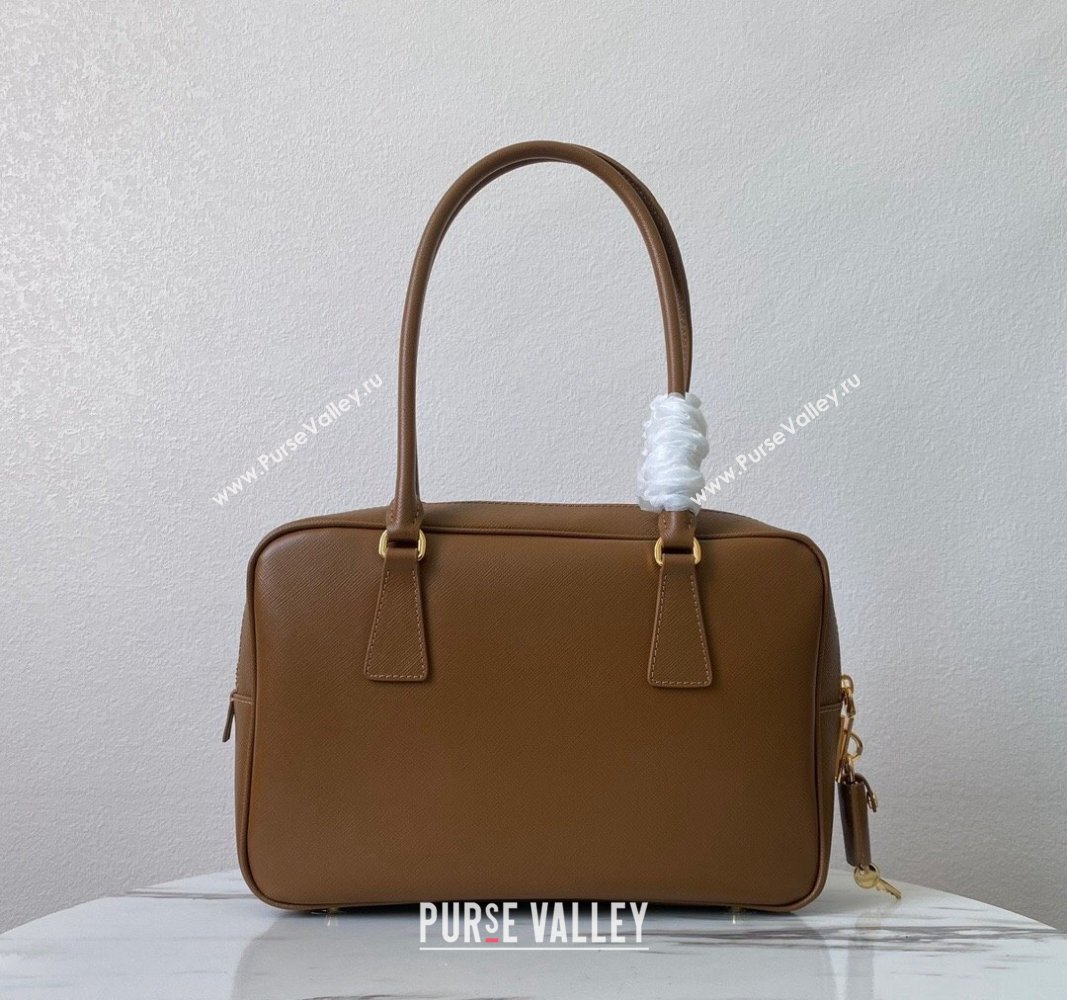 Prada Saffiano Leather Top Handle Bag 1BA328 Brown 2024 (YZ-240921048)