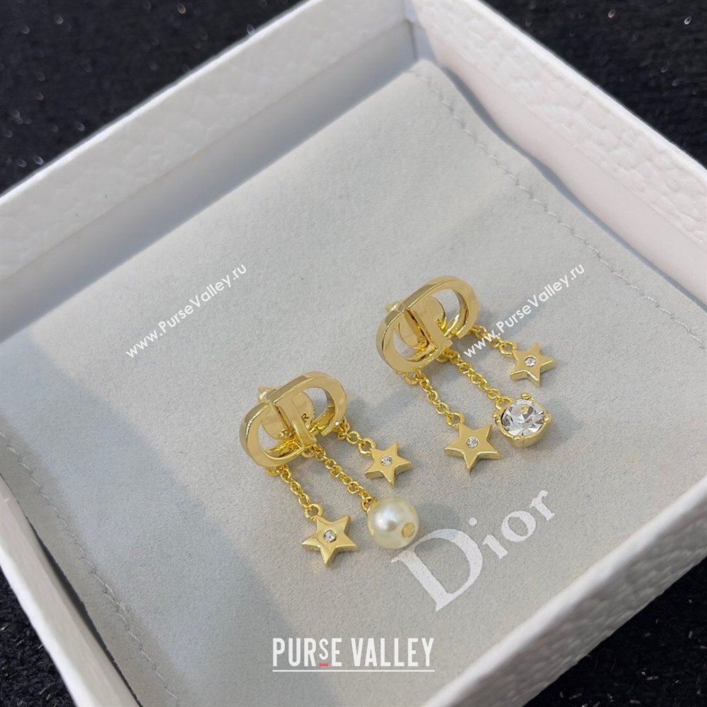 Dior Star CD Earrings D13031 Gold 2024 (YF-24013031)