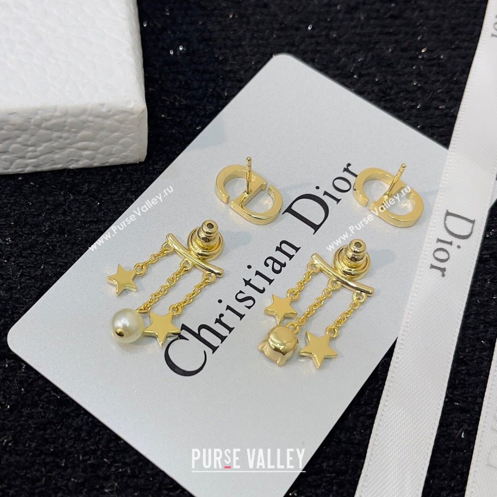 Dior Star CD Earrings D13031 Gold 2024 (YF-24013031)