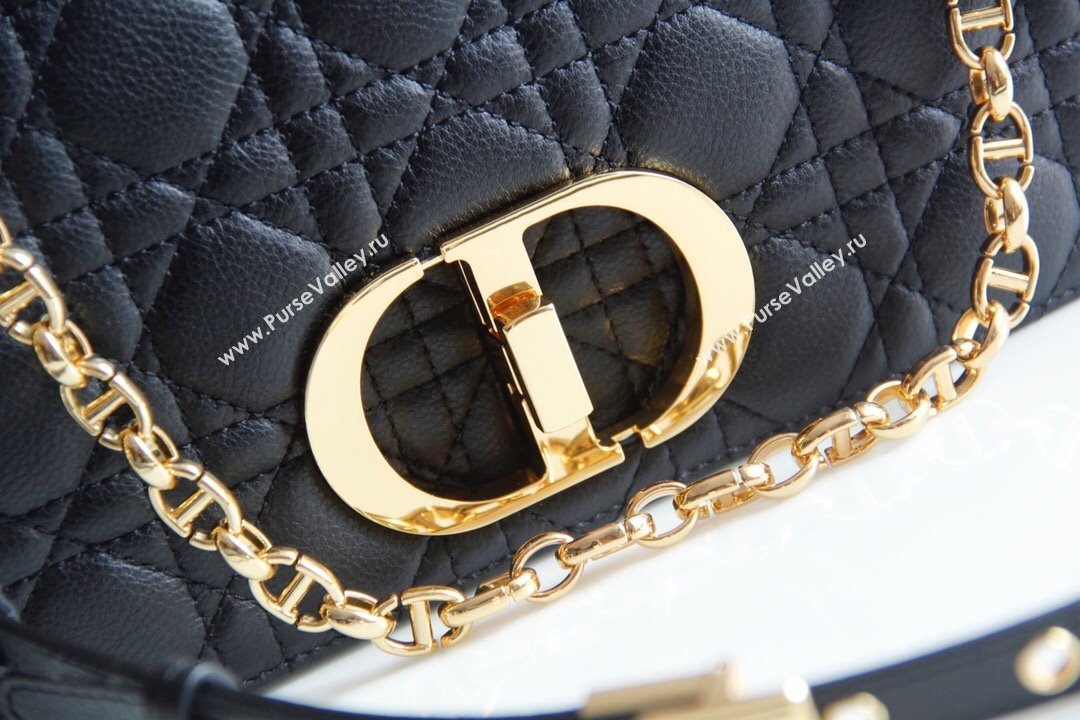 Dior Large Caro Chain Bag in Soft Cannage Calfskin Black 2024 (DMZ-24052221)