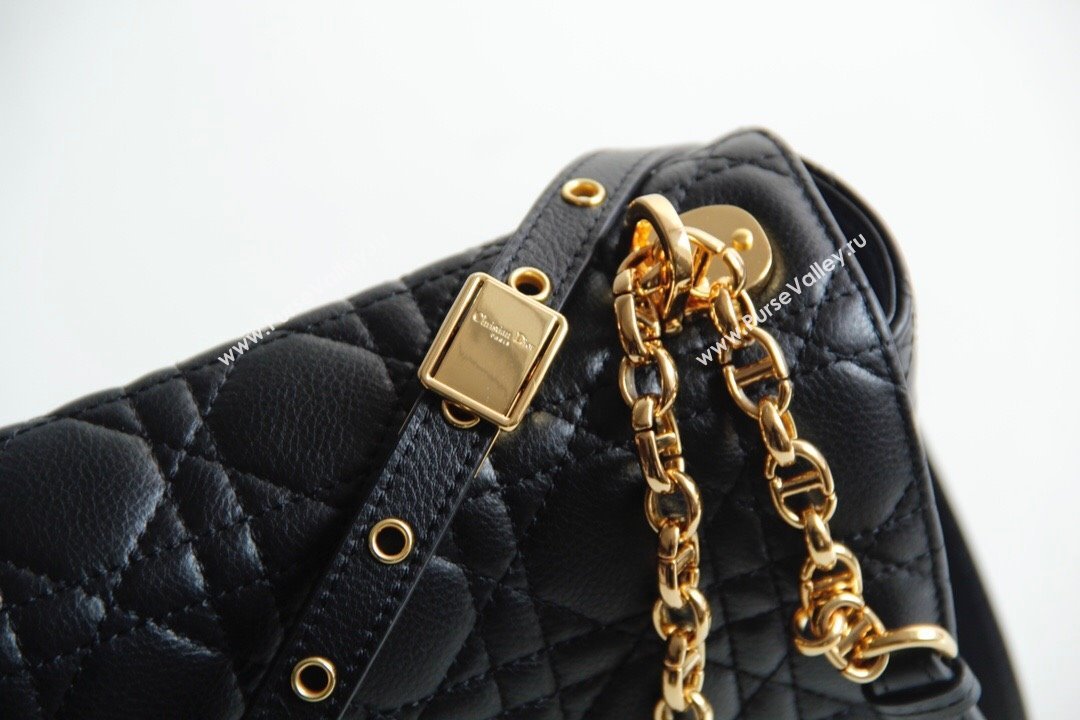 Dior Large Caro Chain Bag in Soft Cannage Calfskin Black 2024 (DMZ-24052221)