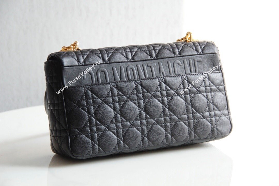 Dior Large Caro Chain Bag in Soft Cannage Calfskin Black 2024 (DMZ-24052221)