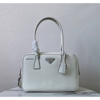 Prada Saffiano Leather Top Handle Bag 1BA328 White 2024 (YZ-240921047)