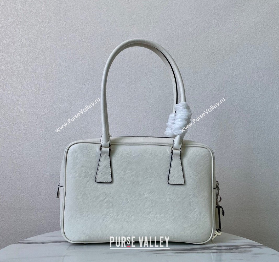 Prada Saffiano Leather Top Handle Bag 1BA328 White 2024 (YZ-240921047)