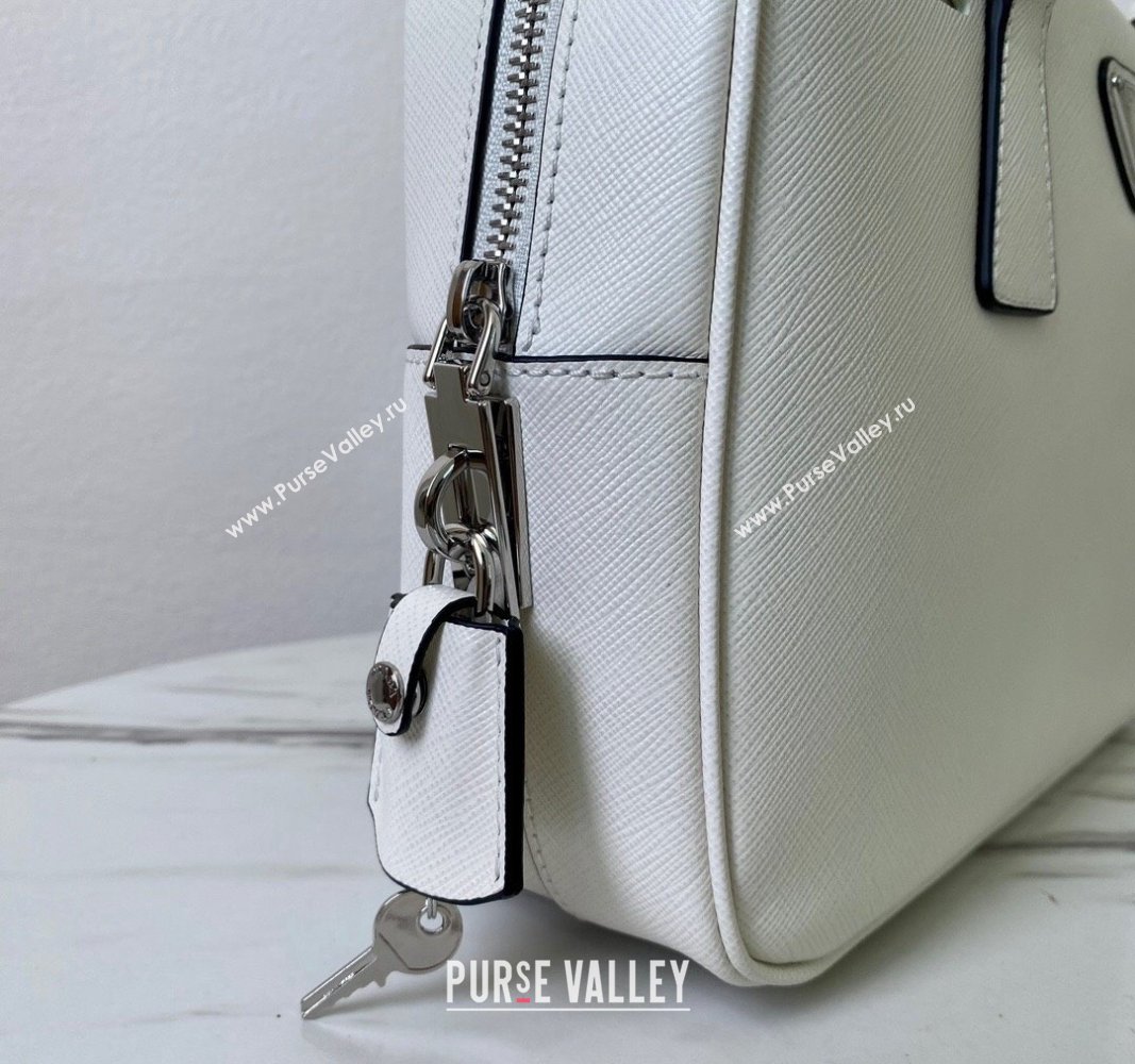 Prada Saffiano Leather Top Handle Bag 1BA328 White 2024 (YZ-240921047)