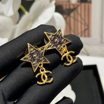 Chanel Star Earrings CH13033 Black 2024 (YF-24013033)