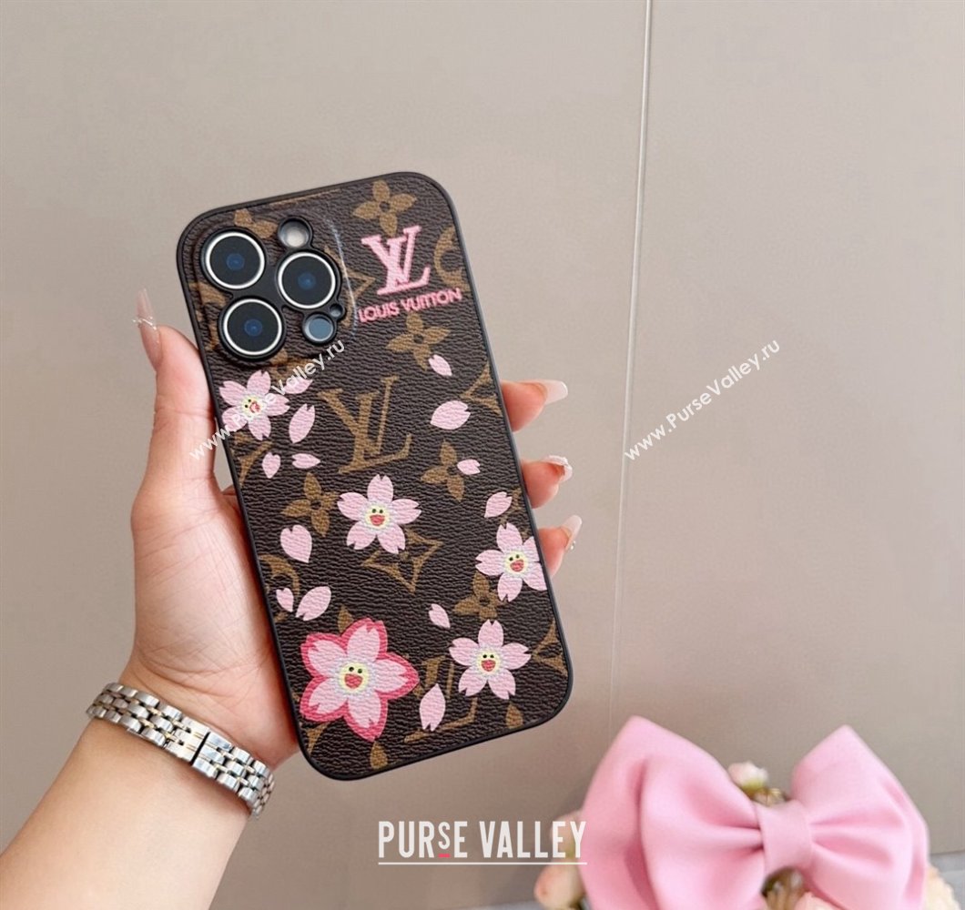 Louis Vuitton LV x TM Cherry iPhone Holder Brown/Pink 2025 0512 (SHI-250512141)