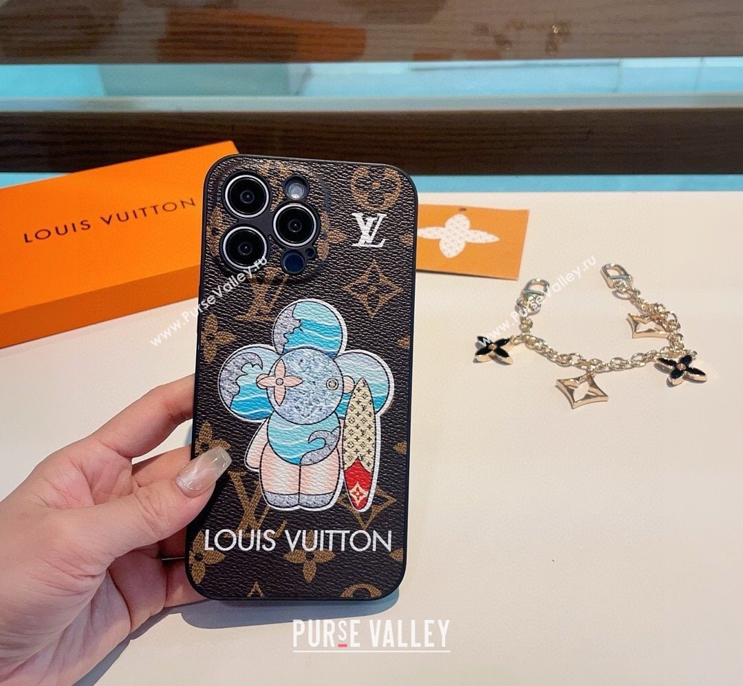 Louis Vuitton Vivienne Surfing iPhone Holder Brown 2025 0512 (SHI-250512147)