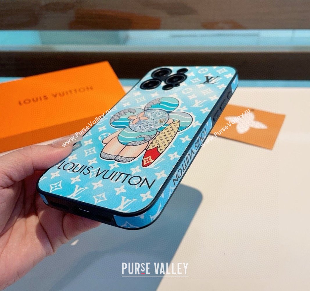 Louis Vuitton Vivienne Surfing iPhone Holder Blue 2025 0512 (SHI-250512148)